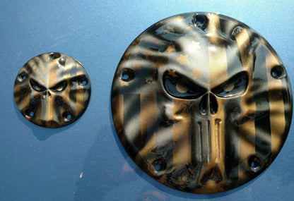 Punisher pushing through Flag Harley points cover