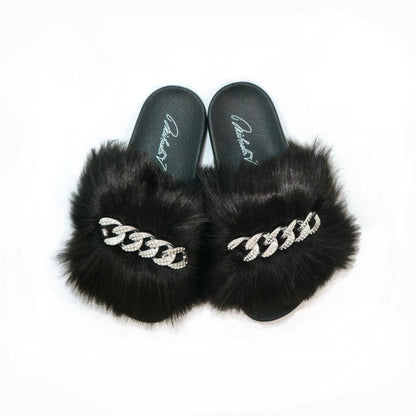 Michaela V Pupa Slippers — Black