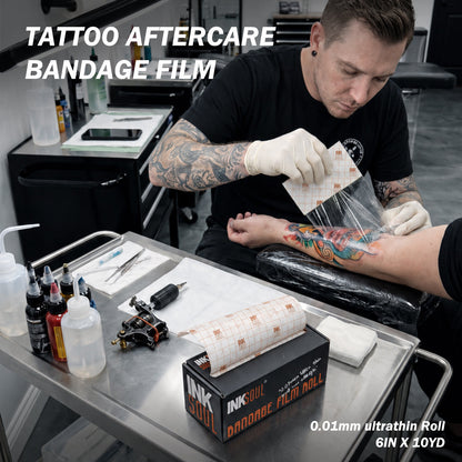 INKSOUL® Tattoo Aftercare Bandage Film 0.01mm ultrathin Roll 6in X 10yd