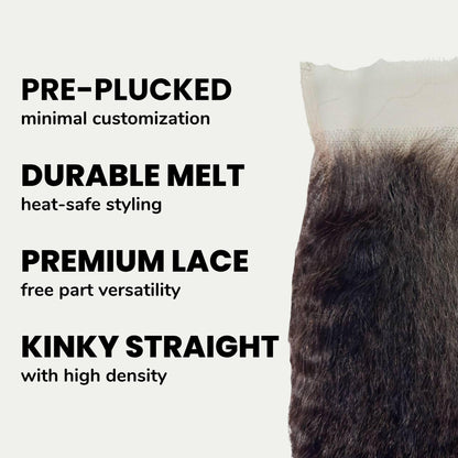 Kinky Straight 6x6 HD Lace Human Hair Closure