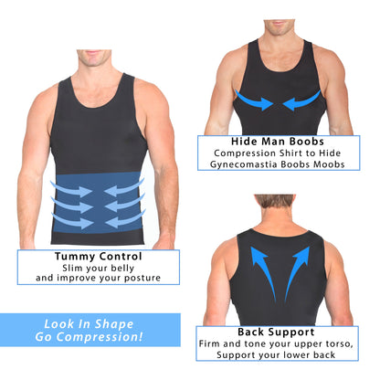 Insta Slim I.S.Pro USA Compression Muscle Tank Shapewear MS0001