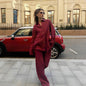 Women's Fashion Casual Loose Long-sleeved Shirt Trousers Suits