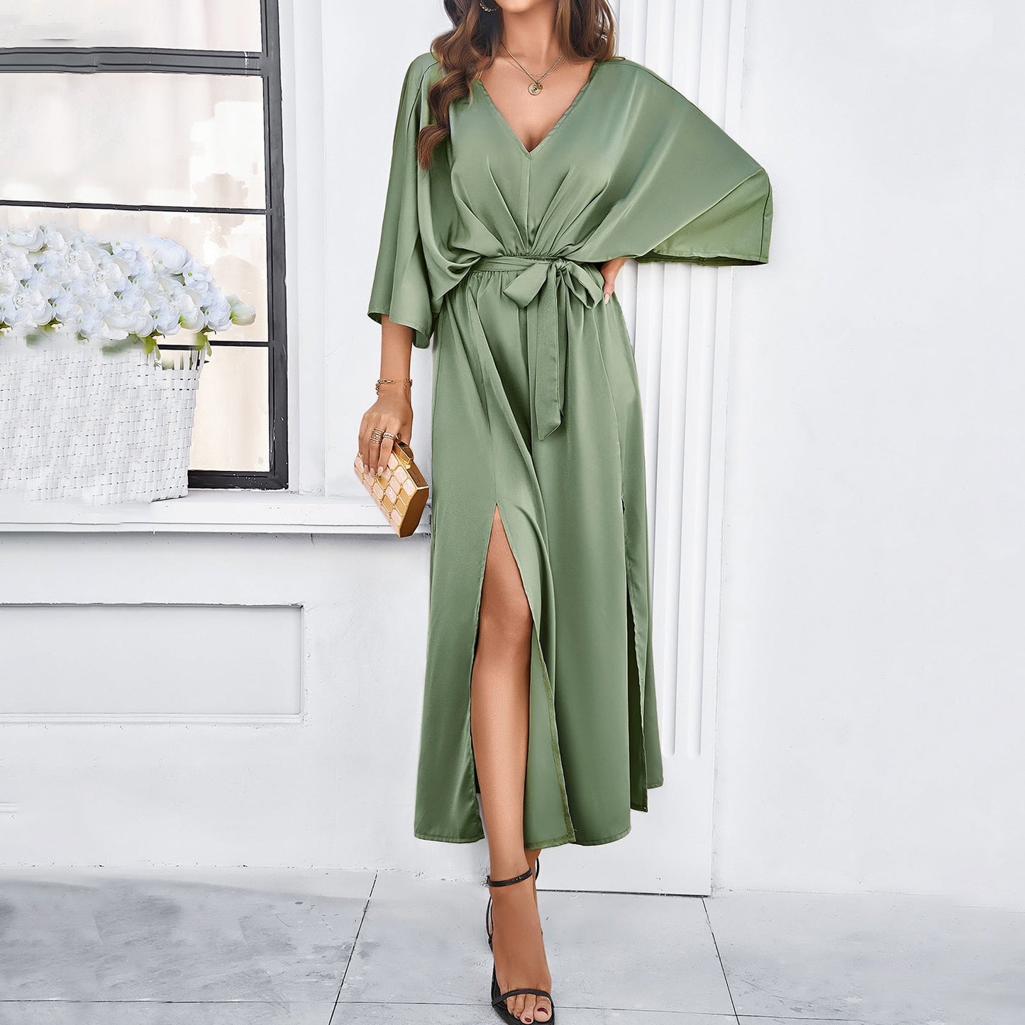 Women's Comfort Casual High Waist Loose Dress Dresses