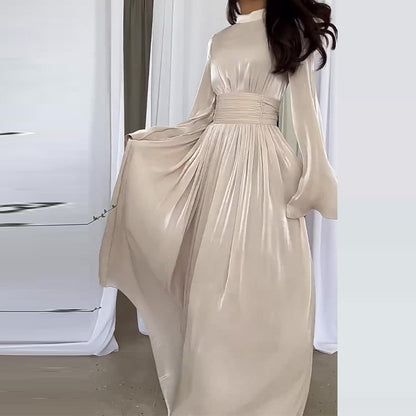 Autumn Round Neck French Entry Lux Dresses