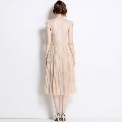 Mature Adult Ceremony Pleated Dress Sweet Western Style Formal Dresses