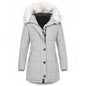 Long Sleeve Thermal Zipper Winter Mid-length Coats