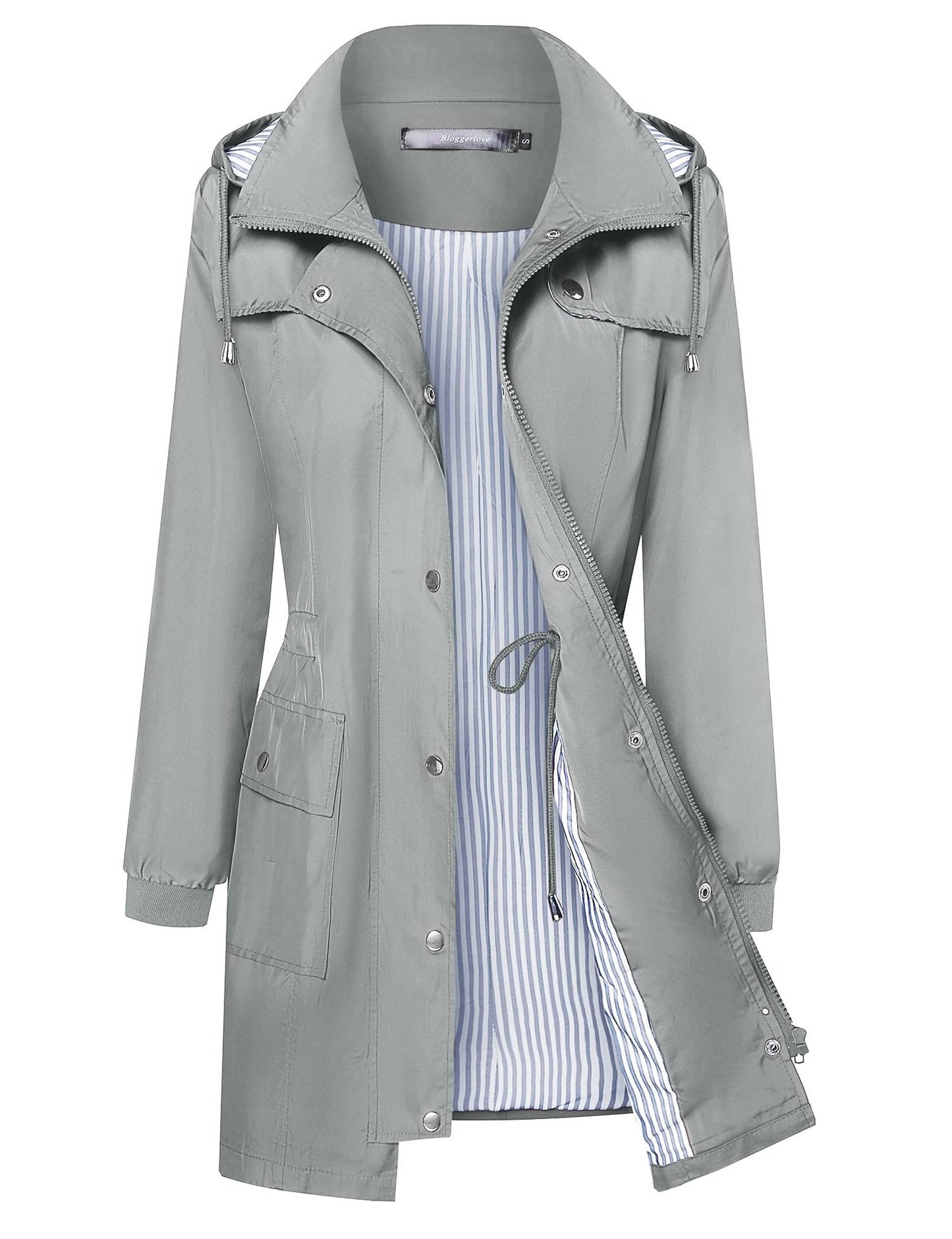 Women's Raincoat Waterproof Windbreaker Striped Mountaineering Outdoor Coats