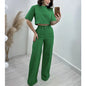 Women's Fashion Cotton Linen High Waist Suits