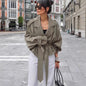 Women's High-grade French Style Large Lapel Trench Coats