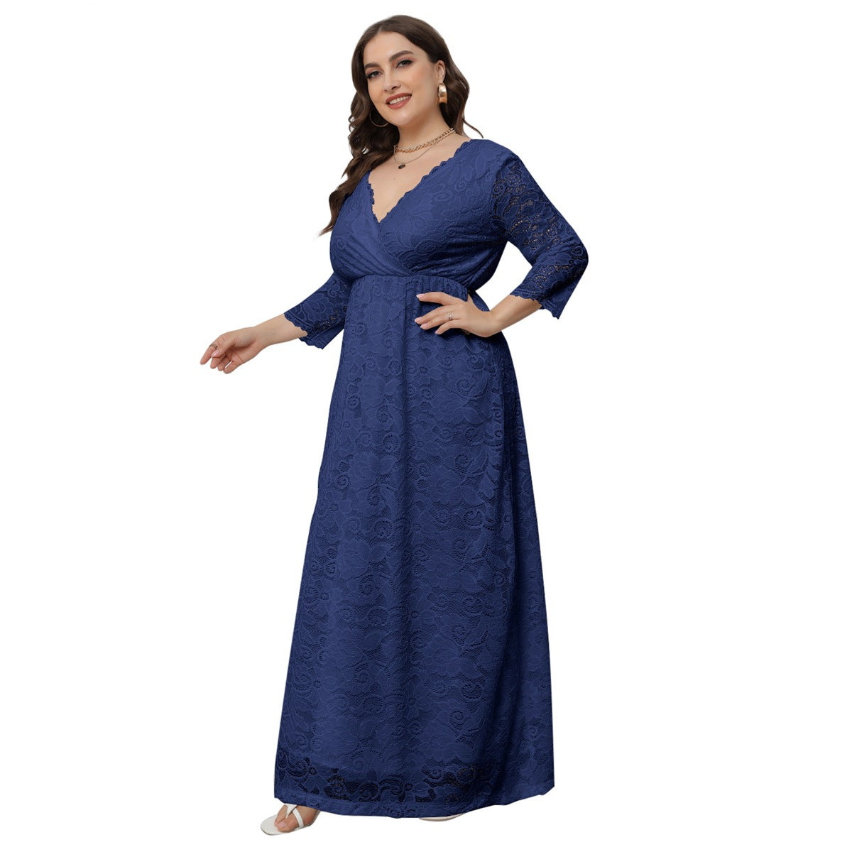 Women's Bridesmaid Dress Elegant Lace Gown Dresses