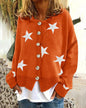 Women's Comfortable Knitted Five-pointed Star Single-breasted Sweaters