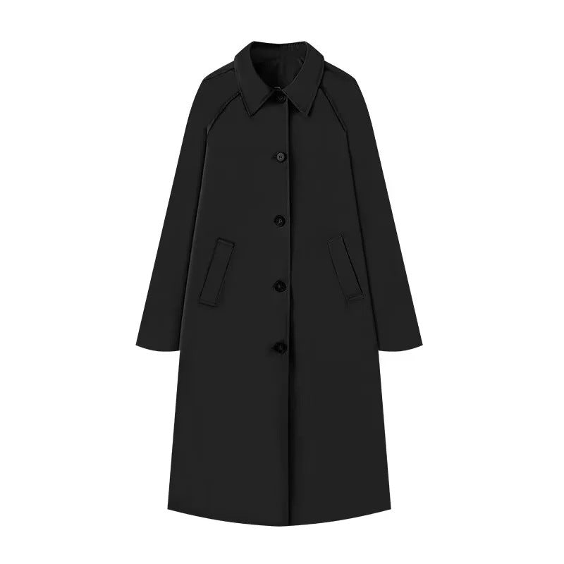 Women's Elegant Lapel Single Breasted Trench Tooling Coats