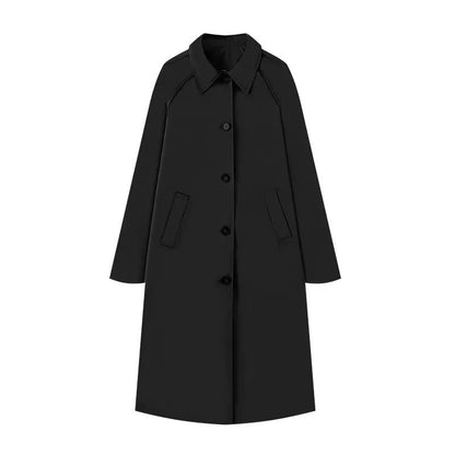 Women's Elegant Lapel Single Breasted Trench Tooling Coats