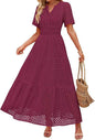 Women's A- Line Hollow Lace Cake Dress Dresses