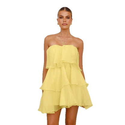Summer Sexy Fashion Tube Backless Cake Dresses