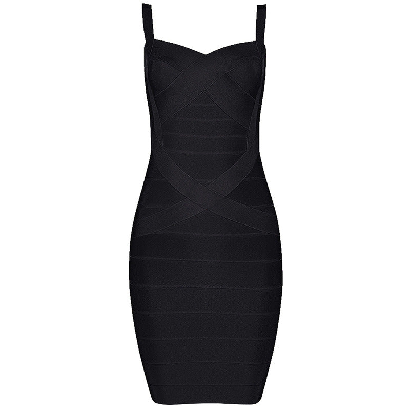 Women's Knitted Sling Stretch Slim Dress Bandage Dresses