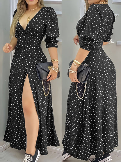 Dress A- Line Polka Dot Elegant Dresses