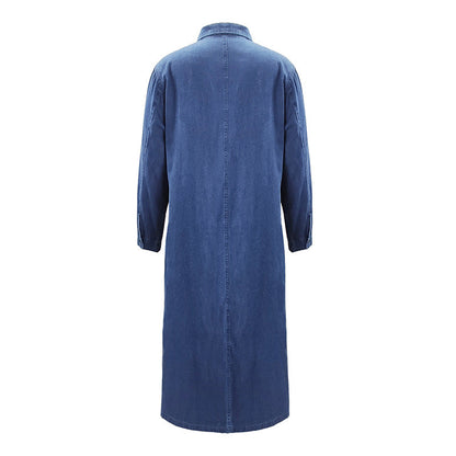 Women's Long-sleeved Shirt Dress Loose Casual One-piece Dresses
