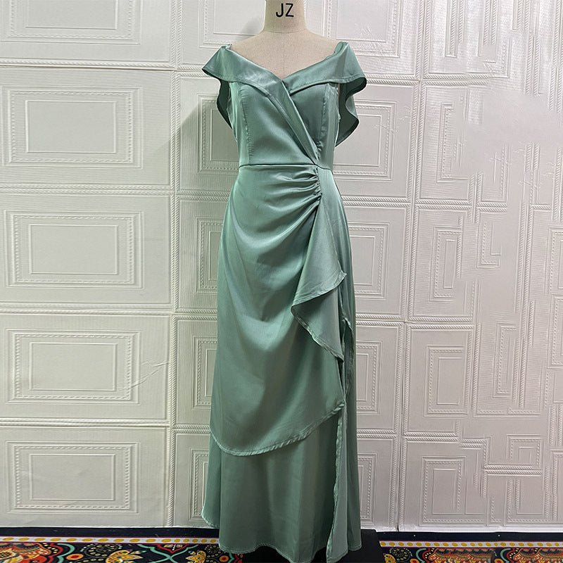 Long Dress Halter Backless Slit Formal Dresses