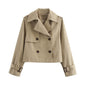 Women's Fashion Lapel Double Breasted Trench Coats