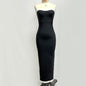 Black Orange Strapless Long Type Sexy Dresses