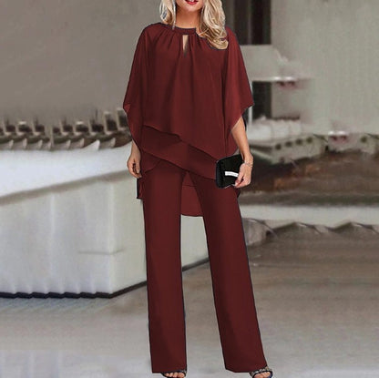 Women's Fashion Solid Color Loose Casual Irregular Suits