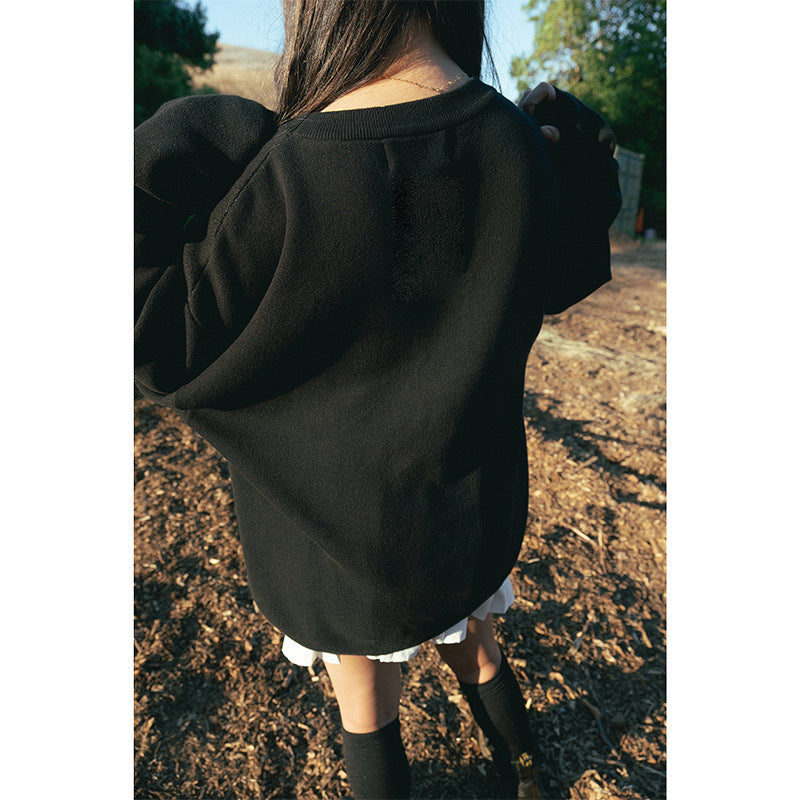 Women's Fashion American Dark Style Round Neck Anime Sweaters