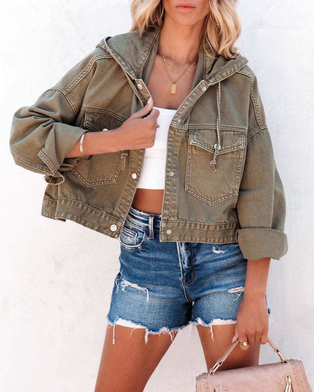 Denim Female Street Hipster Hoodie With Jackets