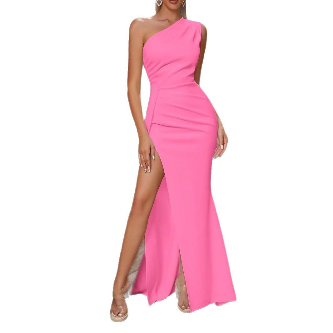 Women's Dress For Summer High-grade Split Shoulder Dresses