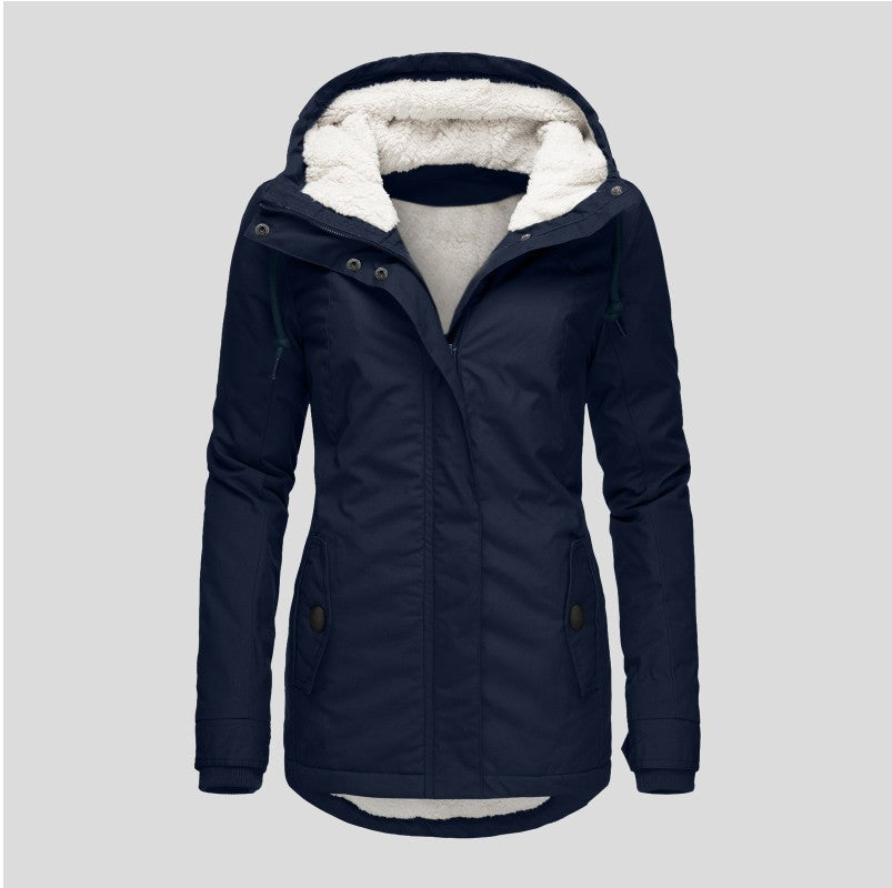 Women's Large Veet Cotton Clothes Lamb Wool Coats