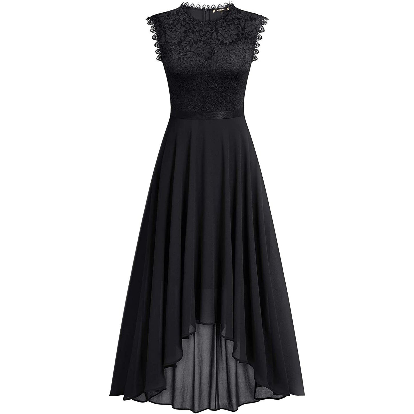 Versatile Cinched Chiffon Dress Dinner Lace Dresses