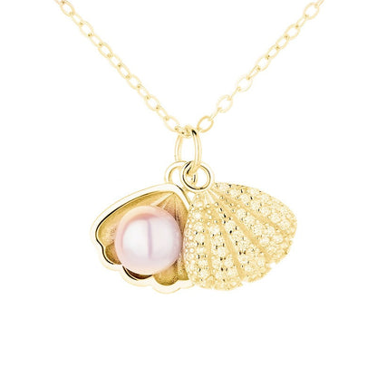 Shell Pearl Female Platinum Singapore Simple Style Necklaces