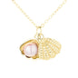 Shell Pearl Female Platinum Singapore Simple Style Necklaces