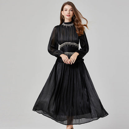 Design Fimbrilla Diamond Decorations Luminous Pleated Dresses
