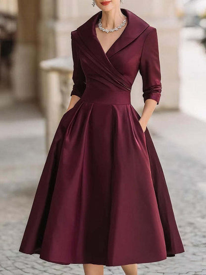 Women's Temperament Dress Slimming Elegant Long Sleeve Clothing