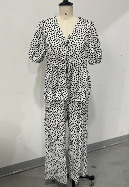 Women's Slouchy Elegant Comfort Casual Floral Suits