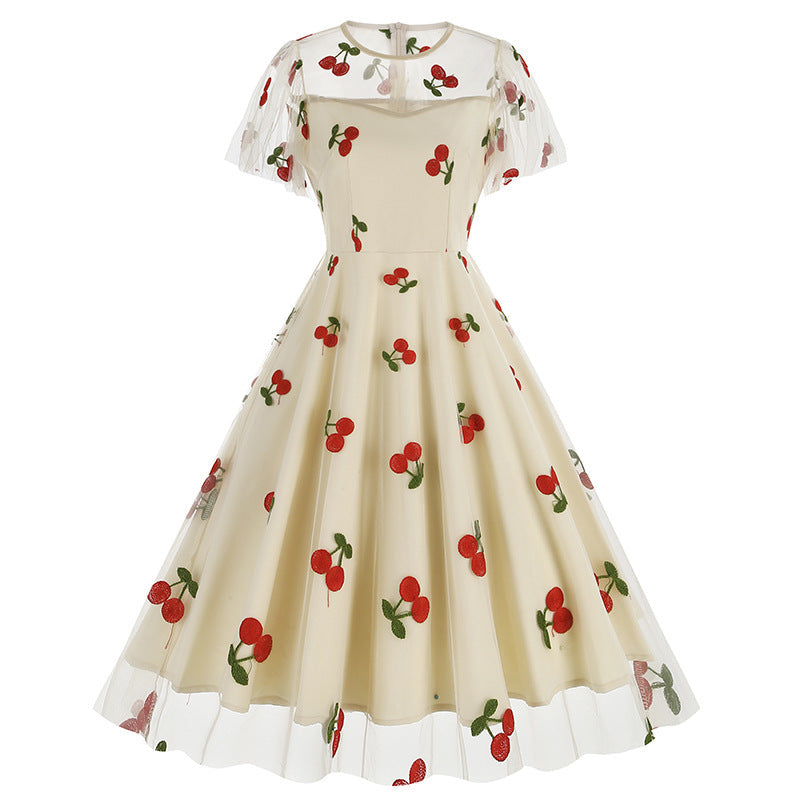Women's Mesh Heart-shaped Valentine's Day Waist Dress Dresses
