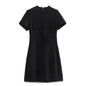 Women's Spring Young Round Neck Texture Classic Style Dresses