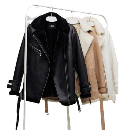 Women's Lapel Zipper Fashion Wear Long Sleeve Coats