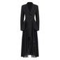 Women's Dark Style Two-piece Elegant Long Mesh Suits