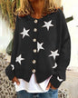 Women's Comfortable Knitted Five-pointed Star Single-breasted Sweaters