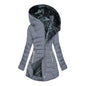 Women's Plush Hooded Mid-length Oblique Zipper Coats
