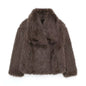 Women's Winter Street Fashion Artificial Fur Effect Coats