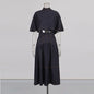 Women's Fashion Casual Set Cape Stand Collar High Suits