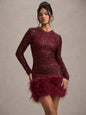 Women's Sexy Dress Long Sleeve Pure Color Dresses
