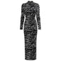High Quality Long Sleeve Half Turtleneck Knitted Dresses