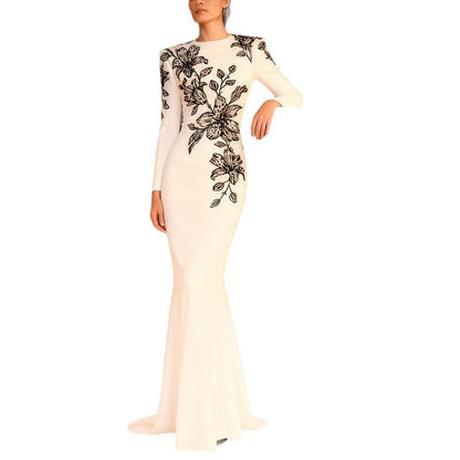 For Dinner Formal Dress Embroidered Beads Dresses