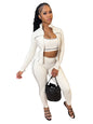 Women's Fashion Wear Zipper Thumb Hole Long-sleeved Suits