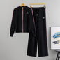 Women's Autumn Stand Collar Elegant Zipper Knitted Suits