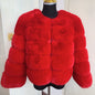 Women's Warm Leisure Stitching Faux Fox Fur Coats